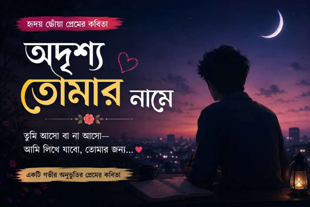 অদৃশ্য তোমার নামে - হৃদয়ছোঁয়া প্রেমের কবিতা