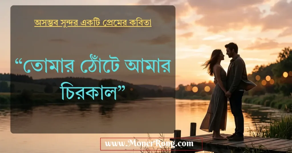 তোমার ঠোঁটে আমার চিরকাল - অসম্ভব সুন্দর একটি প্রেমের কবিতা