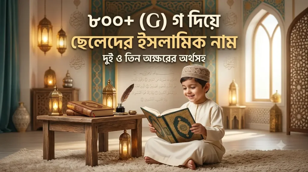 ৮০০+ (G) গ দিয়ে ছেলেদের ইসলামিক নাম: দুই ও তিন অক্ষরের অর্থসহ