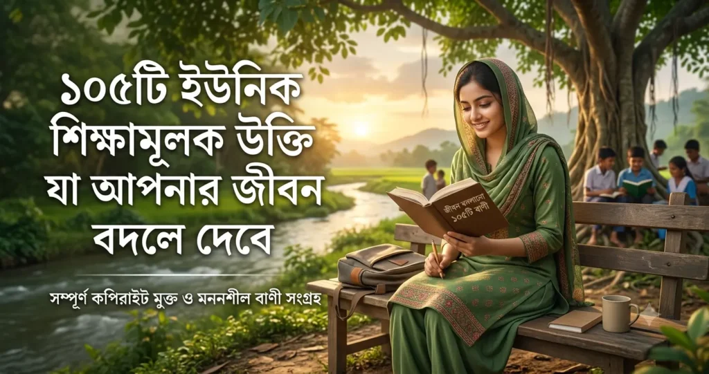 ১০৫টি ইউনিক শিক্ষামূলক উক্তি: জীবন ও চরিত্র গঠনের সেরা বাণী