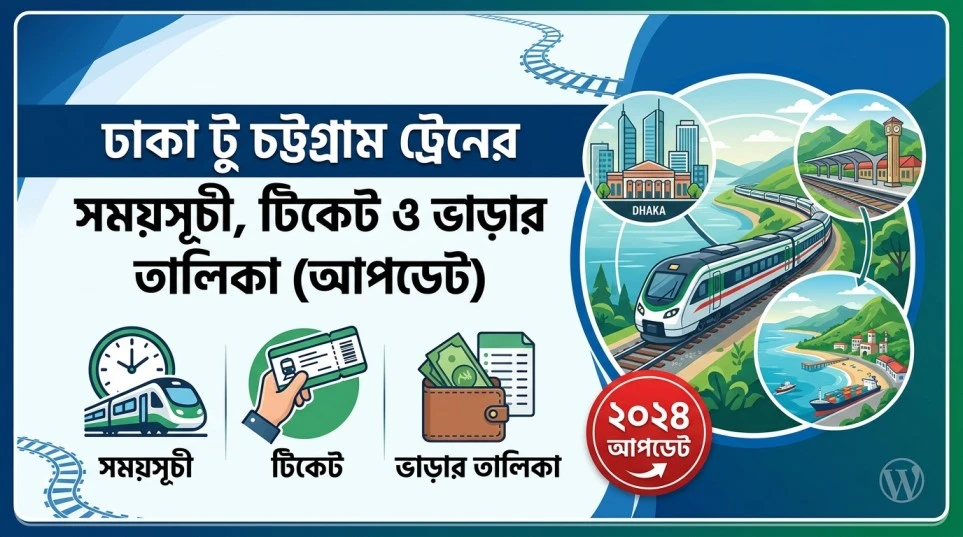ঢাকা টু চট্টগ্রাম ট্রেনের সময়সূচী, টিকেট ও ভাড়ার তালিকা (আপডেট)