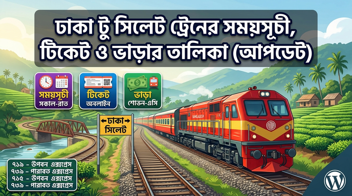 ঢাকা টু সিলেট ট্রেনের সময়সূচী, টিকেট ও ভাড়ার তালিকা (আপডেট)
