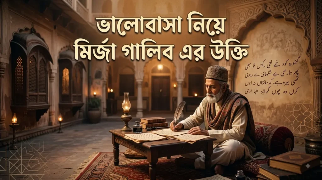 ভালোবাসা নিয়ে মির্জা গালিব এর উক্তি ও অর্থ