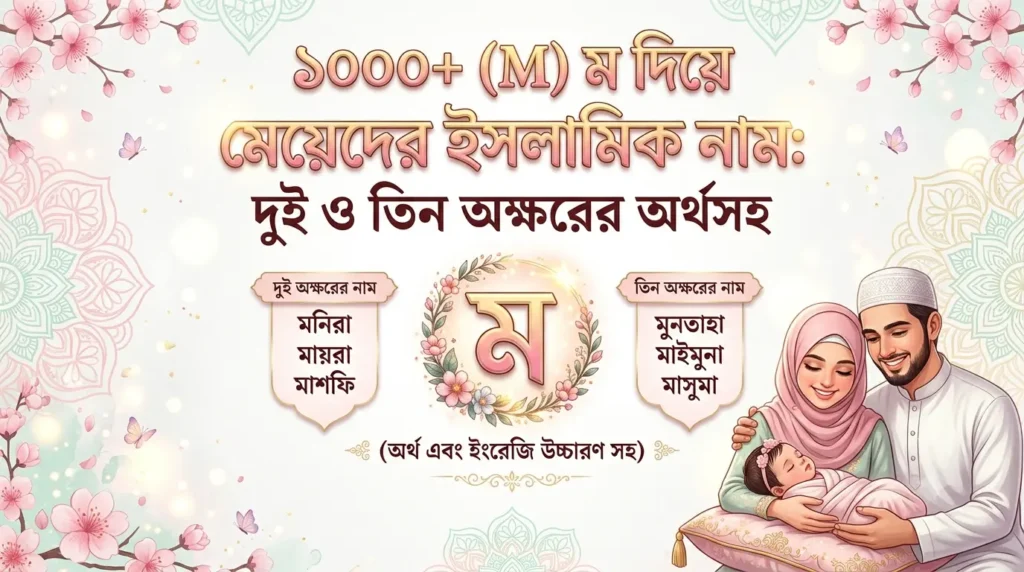 ১০০০+ (M) ম দিয়ে মেয়েদের ইসলামিক নাম: দুই ও তিন অক্ষরের অর্থসহ