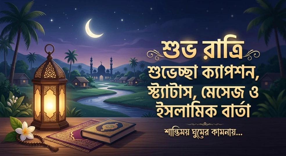 শুভ রাত্রি শুভেচ্ছা ক্যাপশন, স্ট্যাটাস, মেসেজ ও ইসলামিক বার্তা