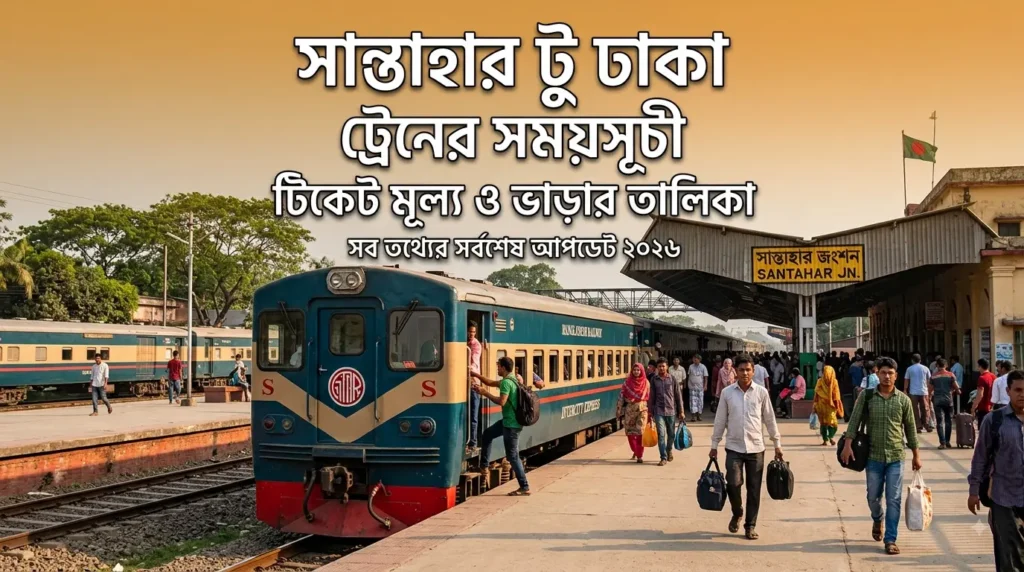 সান্তাহার টু ঢাকা ট্রেনের সময়সূচী, টিকেট ও ভাড়ার তালিকা (আপডেট)