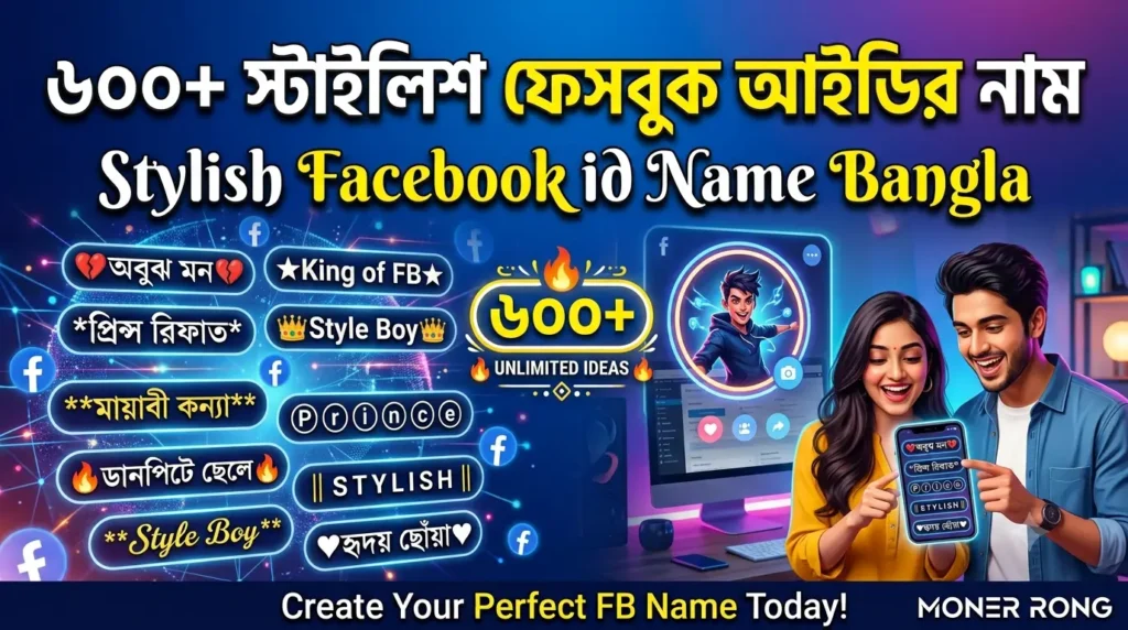 ৬০০+ স্টাইলিশ ফেসবুক আইডির নাম: Stylish Facebook id Name Bangla