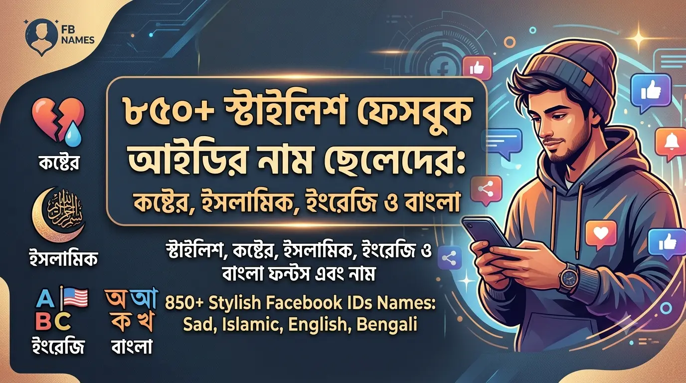 স্টাইলিশ ফেসবুক আইডির নাম ছেলেদের